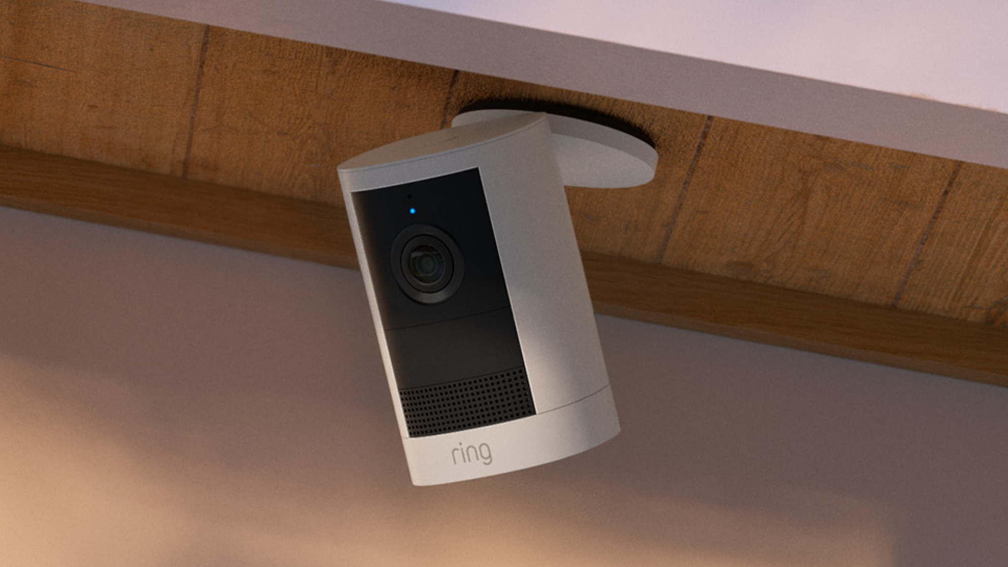 Ring Outdoor Camera 2nd generation mounted under a roof